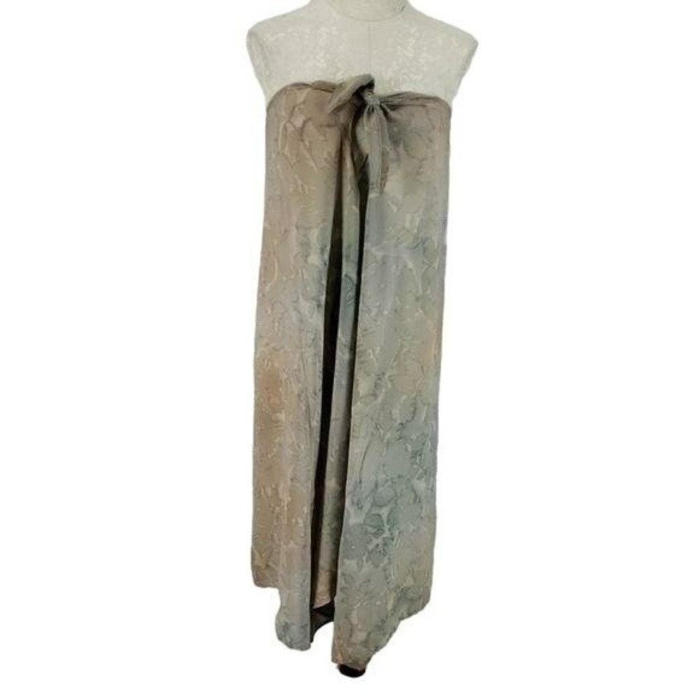 Lew Magram Collection Vintage Floral Strapless Tie Front Midi Dress‎ Size 8